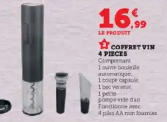 Super U COFFRET VIN 4 PIECES Comprenant offre