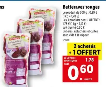 Lidl Betteraves rouges offre