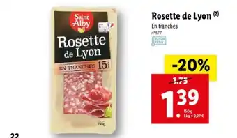 Lidl Rosette de Lyon offre