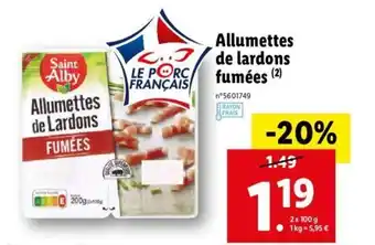 Lidl Allumettes de lardons fumées offre