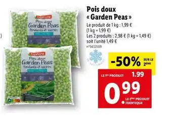 Lidl Pois doux Garden Peas offre