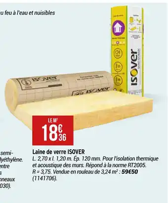 Bricorama Isover laine de verre offre