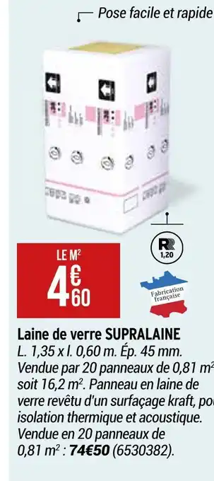 Bricorama Supralaine laine de verre offre