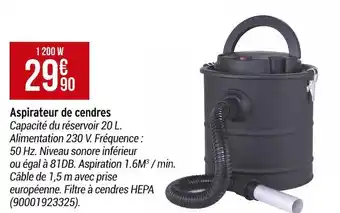 Bricorama Aspirateur de cendres offre