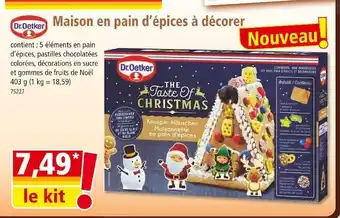 Norma Dr. oetker maison en pain d’épices à décorer offre