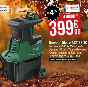 Bricorama Bosch broyeur filaire axt 25 tc offre