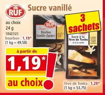 Norma Ruf sucre vanillé offre