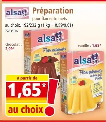 Alsa préparation pour flan entremets
