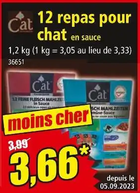 Norma Cat 12 repas pour chat offre