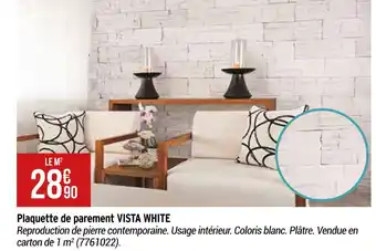 Plaquette de parement vista white