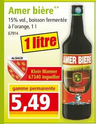 Norma Amer bière amer bière offre
