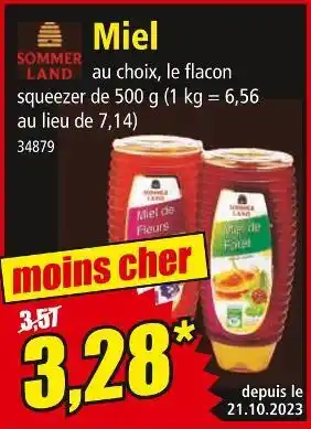 Norma Sommer land miel offre