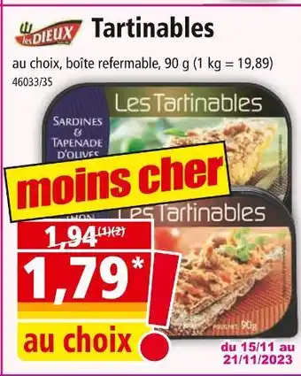 Norma Les dieux tartinables offre