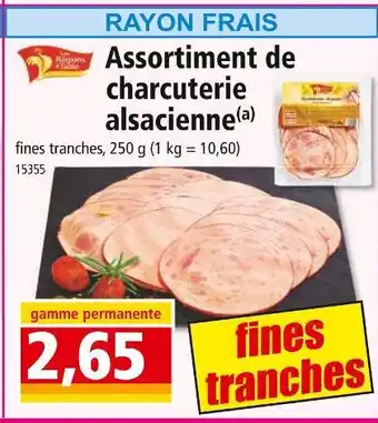 Norma Les régions à table assortiment de charcuterie alsacienne offre
