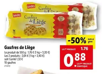 Lidl Gaufres de Liège offre