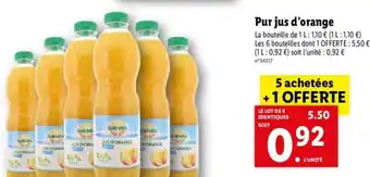 Lidl Pur Jus d'orange offre