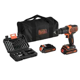 Carrefour Black & decker perceuse percussion 18v, 2 batterie 1.5ah offre