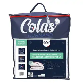 Carrefour Colas normand couette greentouch offre