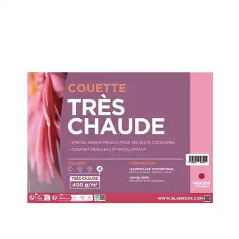 Carrefour Blanreve couette très chaude offre