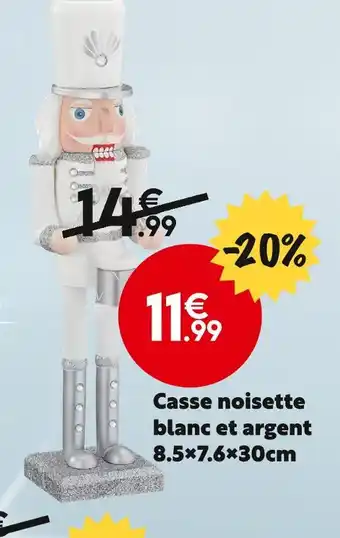 Casse noisette blanc et argent