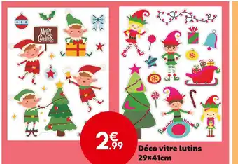 Maxi Bazar Déco vitre lutins offre