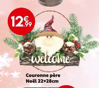 Maxi Bazar Couronne père noël 22x28cm offre