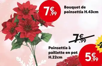 Bouquet de poinsettia h.43cm