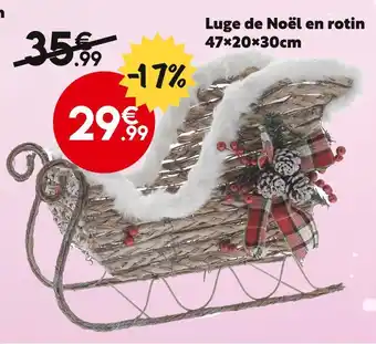 Luge de noël en rotin