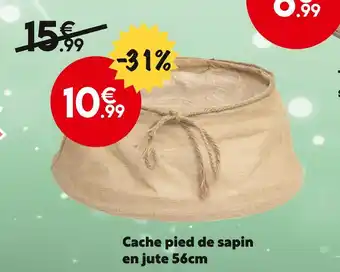 Maxi Bazar Cache pied de sapin en jute 56cm offre