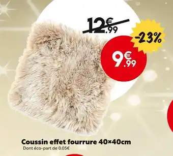 Maxi Bazar Coussin effet fourrure 40x40cm offre