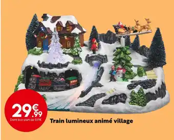 Maxi Bazar Train lumineux animé village offre