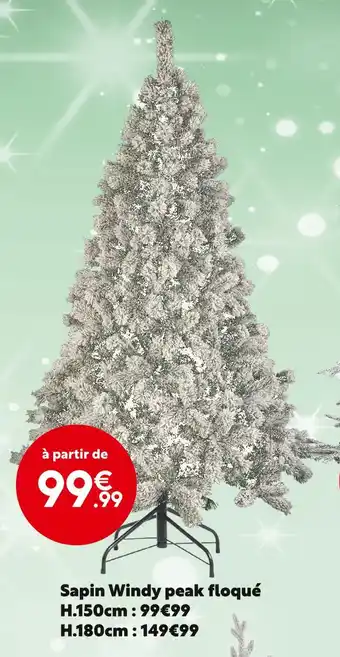 Maxi Bazar Sapin windy peak floqué offre
