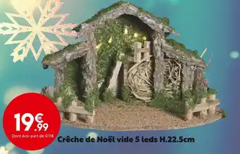 Maxi Bazar Crêche de noël vide 5 leds h.22.5cm offre