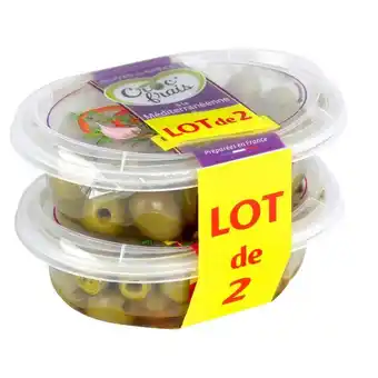 Carrefour Olives orientale et méditerranéenne dénoyautées croc frais offre