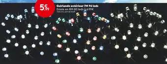 Maxi Bazar Guirlande extérieur 7m 96 leds offre