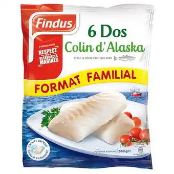 Carrefour Findus dos de colin d'alaska msc surgelés format familial offre