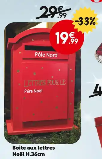 Maxi Bazar Boite aux lettres noël h.36cm offre