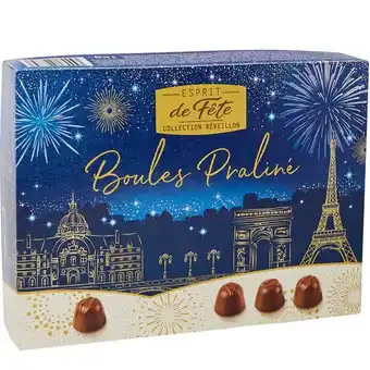 Carrefour Market Esprit de fête boules praliné collection réveillon offre