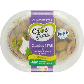 Carrefour Market Olives entières cassées à l'ail croc' frais offre