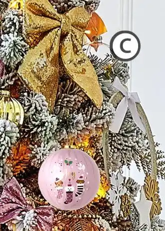 Nœud sequin doré