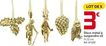 Gifi Déco métal à suspendre x5 offre