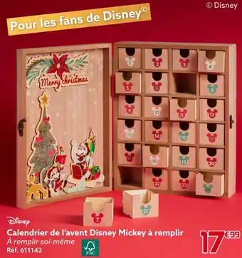Gifi Calendrier de l’avent disney mickey à remplir offre