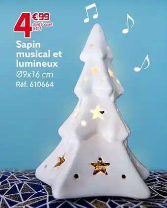 Gifi Sapin musical et lumineux offre