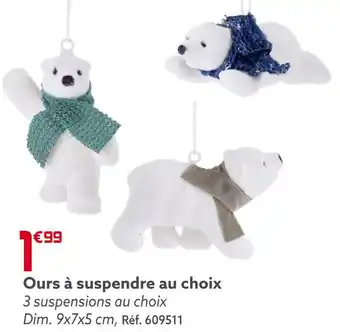 Gifi Ours à suspendre au choix offre