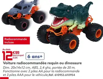 Gifi Voiture radiocommandée requin ou dinosaure offre
