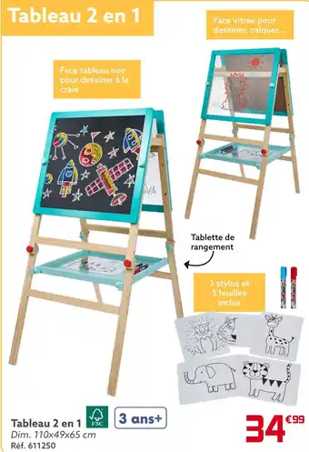 Gifi Tableau 2 en 1 offre