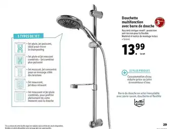 Lidl Douchette multifonction avec barre de douche offre