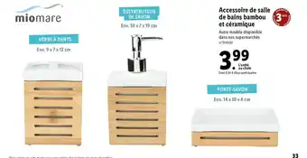 Lidl Accessoire de salle de bains bambou et céramique offre