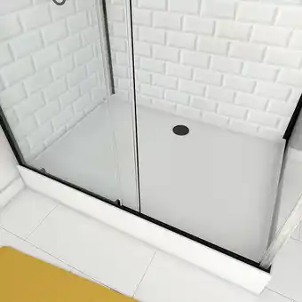 Cabine de douche rectangle 80x110x230cm à motif carreaux de métro - underground rectangle 110