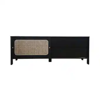 Bricomarché Bali - meuble tv 140 cm en bois noir et cannage offre